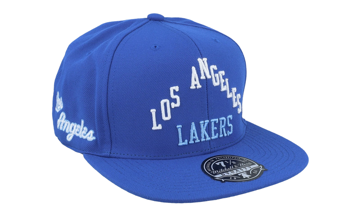 NBA Hardwood Classics Logo History Fitted Cap Los Angeles Lakers - Blue HHSF5150 LALYYPPPBLUE