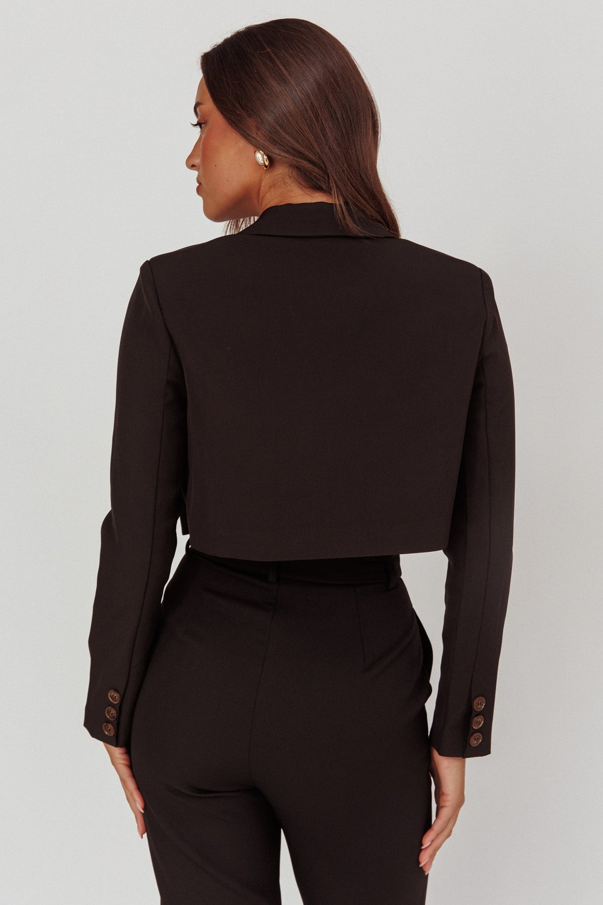 Fridays Open Crop Jacket Black