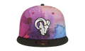 59FIFTY Los Angeles Rams Crucial Catch Fitted Hat Multicolor Watercolor Design Crown / Black Visor NE839
