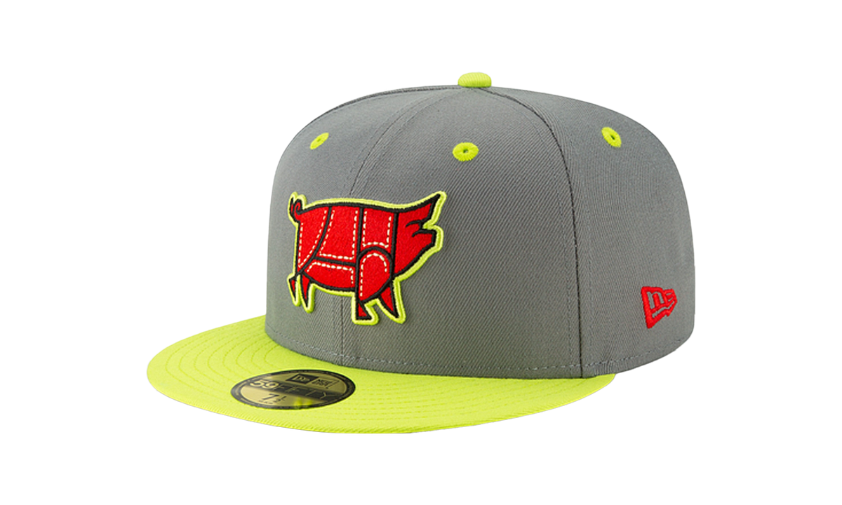 59FIFTY Columbia Fireflies Theme Night 'Chicharrones' Fitted Hat Graphite / Neon Yellow - Visor NE726