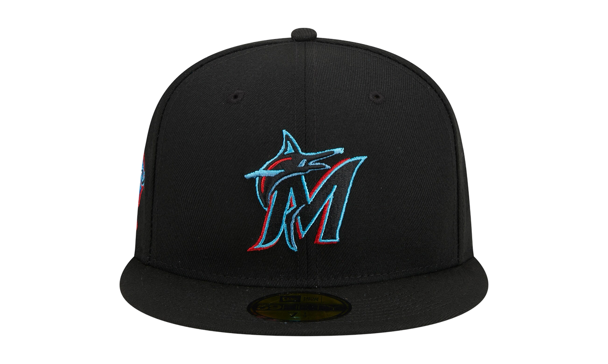 59FIFTY Miami Marlins Father's Day On-Field Fitted Hat Black / Teal - Under Brim NE902
