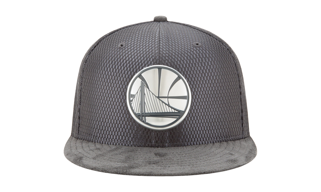 59FIFTY Golden State Warriors 2017 On Court Suede Fitted Hat Dark Grey / Light Grey - Under Brim NE632