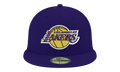 59FIFTY Los Angeles Lakers Basic Team Color Low Profile Fitted Hat Purple / Gray - Under Brim NE1049