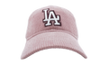 9TWENTY Los Angeles Dodgers Adjustable Hat Pink - Corduroy NE848