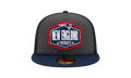 59FIFTY New England Patriots 2021 Draft Fitted Hat Graphite and Black / Navy - Brim NE786