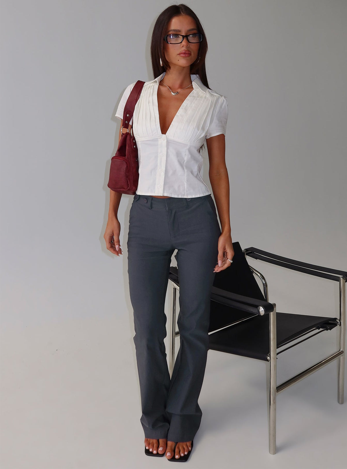 Dariana Flare Pant Charcoal