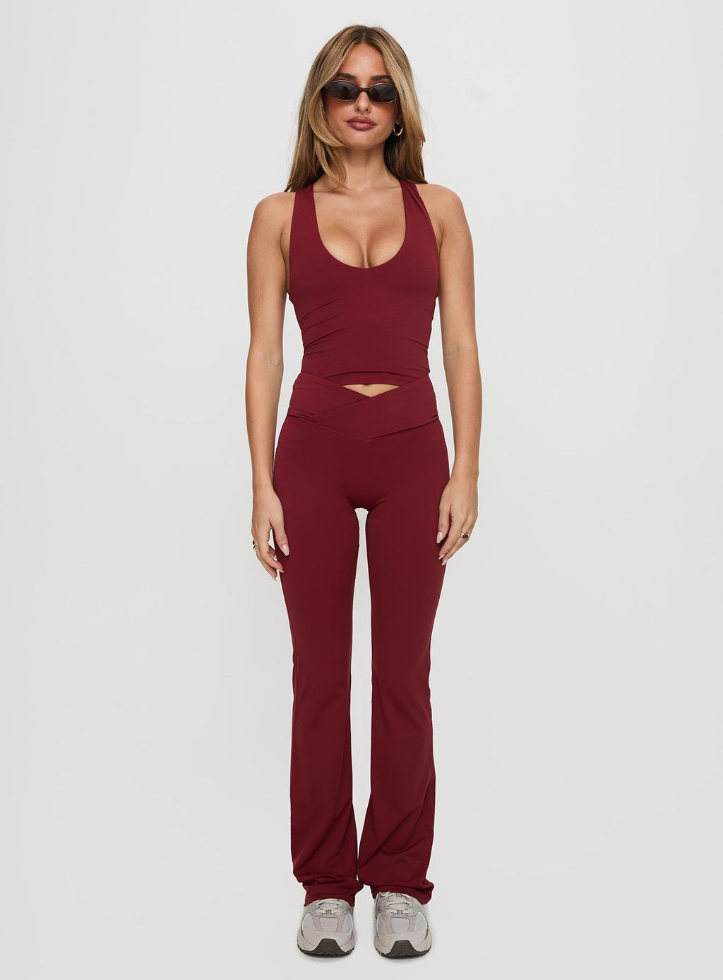 Sunday Session Active Flare Leg Pant Red