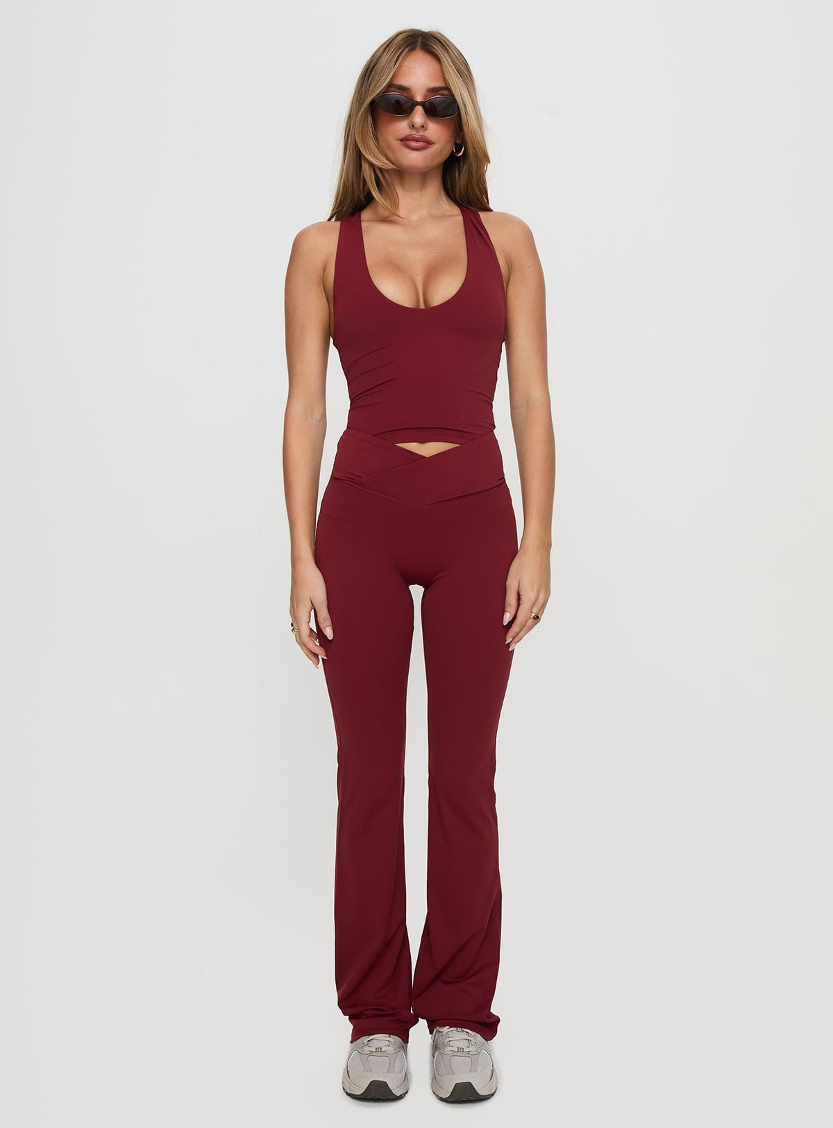 Sunday Session Active Flare Leg Pant Red