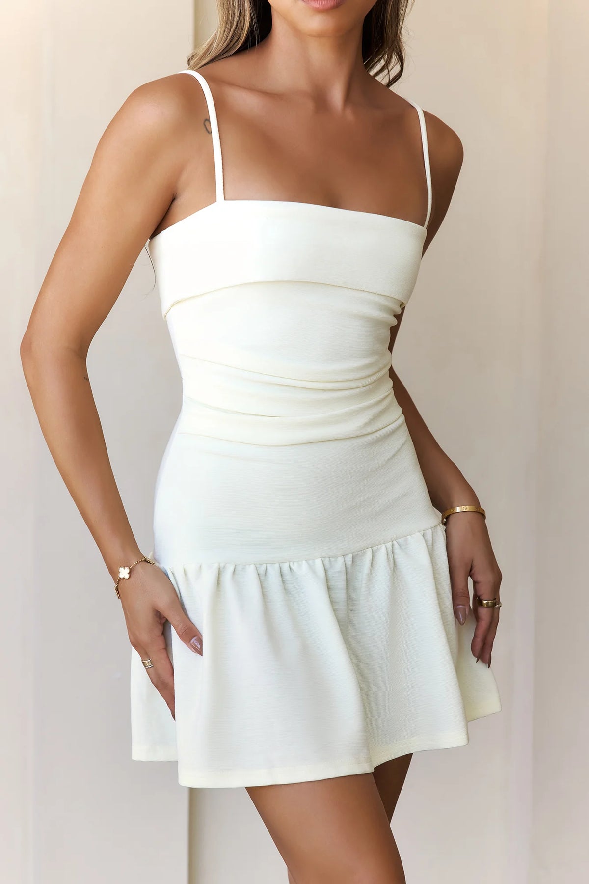 French Girl Standard Mini Dress Yellow