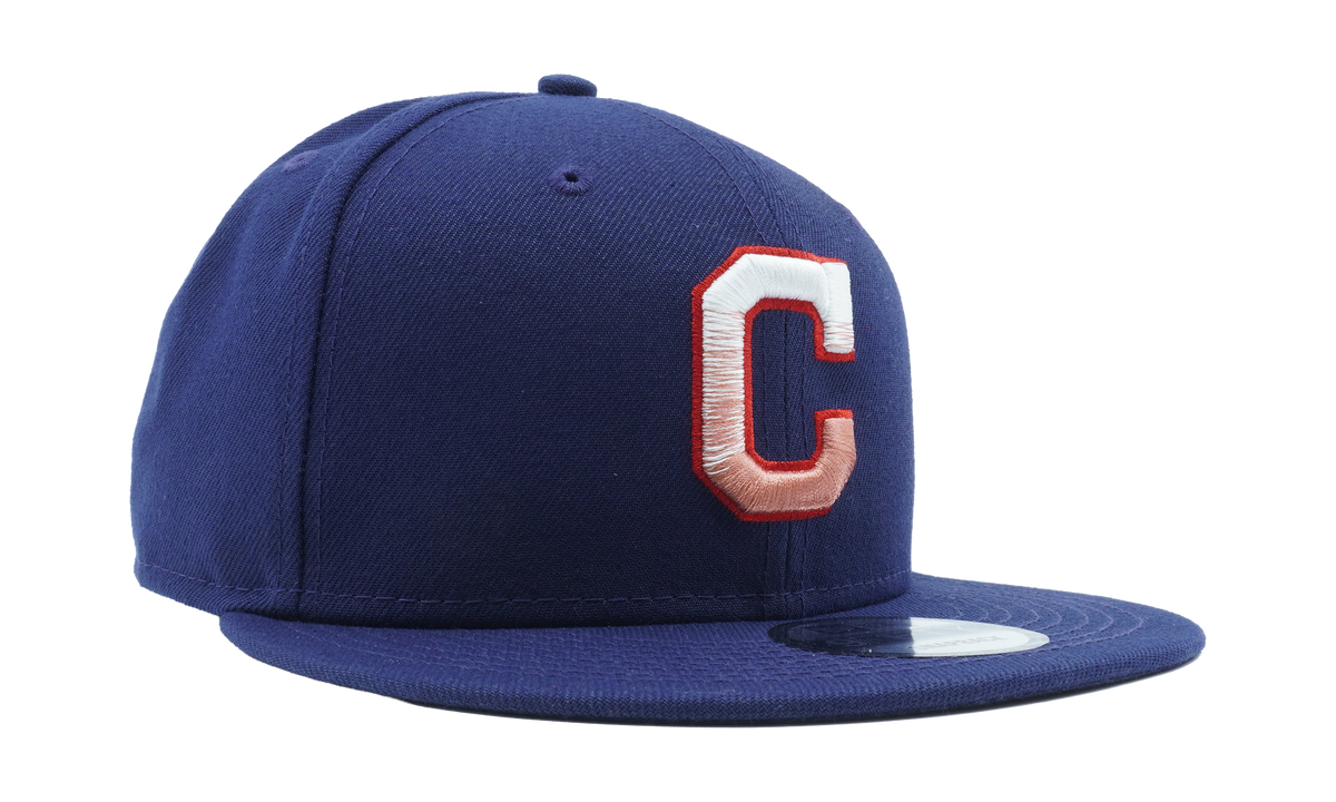 9FIFTY Cleveland Indians Fade Snapback Hat Navy NE761