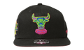 NBA Hardwood Classics Color Bomb Fitted Cap Chicago Bulls - Black 6HSFSH21324 CBUBLCK