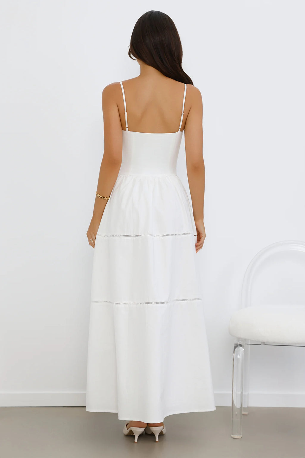 Chic At Sunset Maxi Dress White