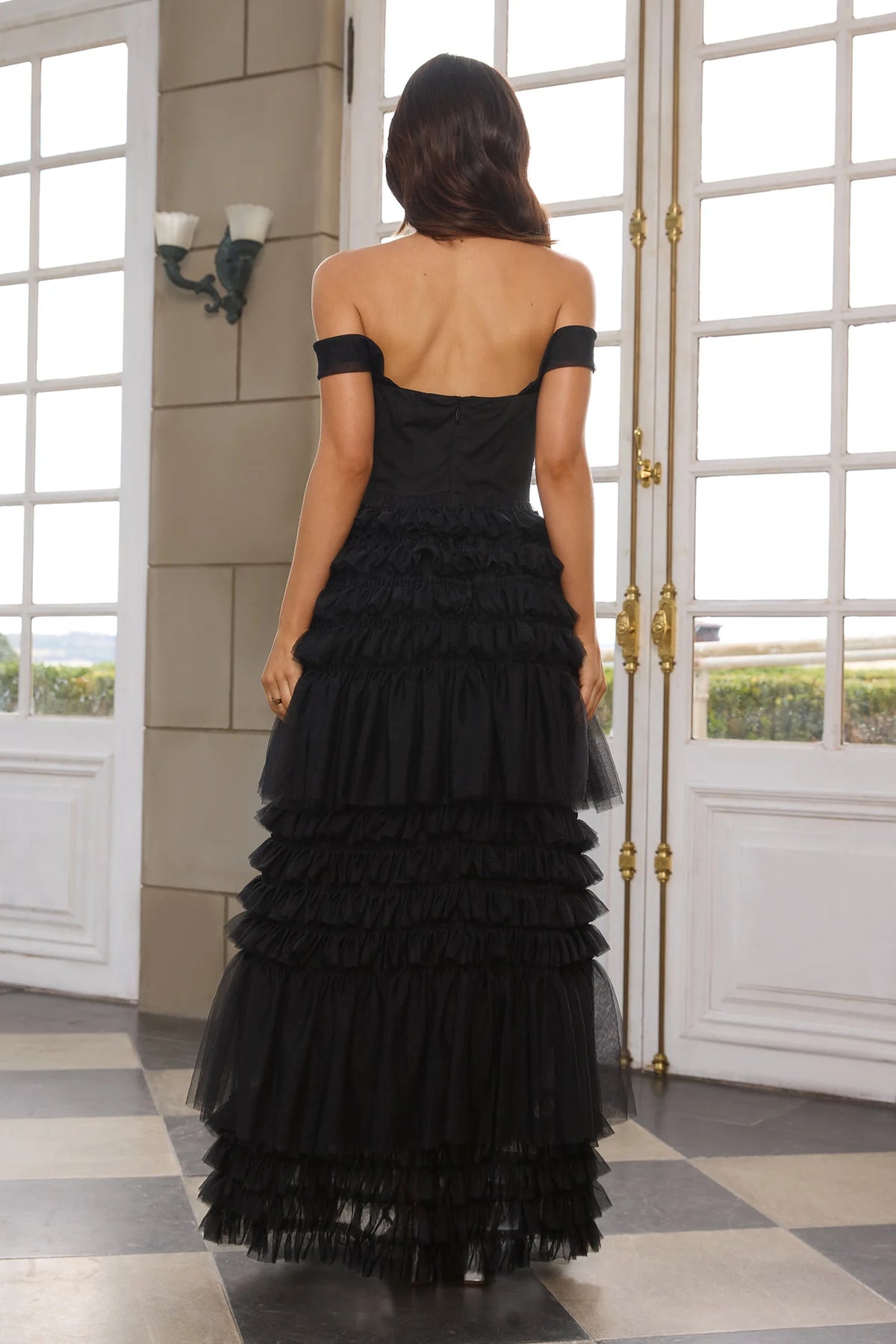Princess Of Dreams Tulle Maxi Dress Black