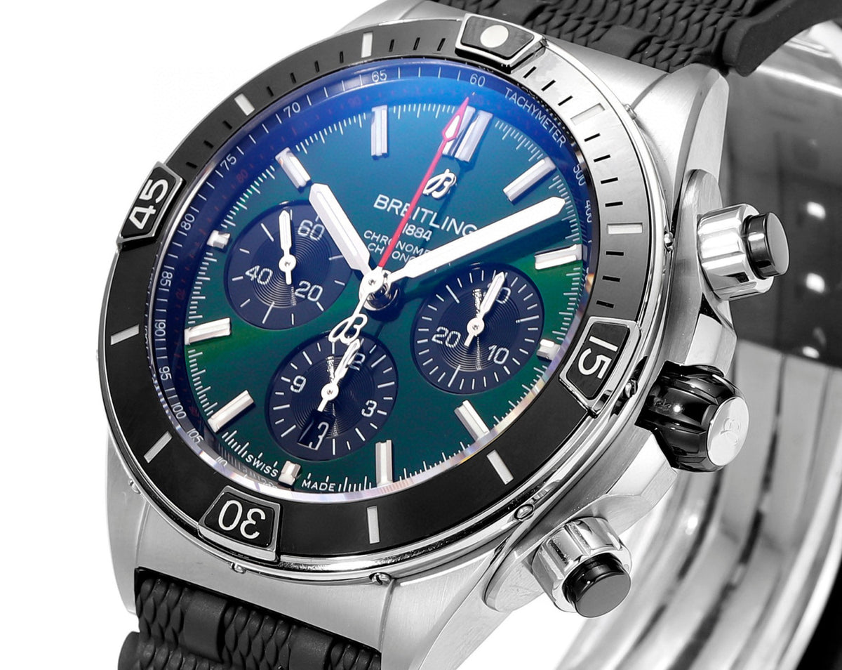 Breitling Silicone Bracelet Mechanical Watch #96675