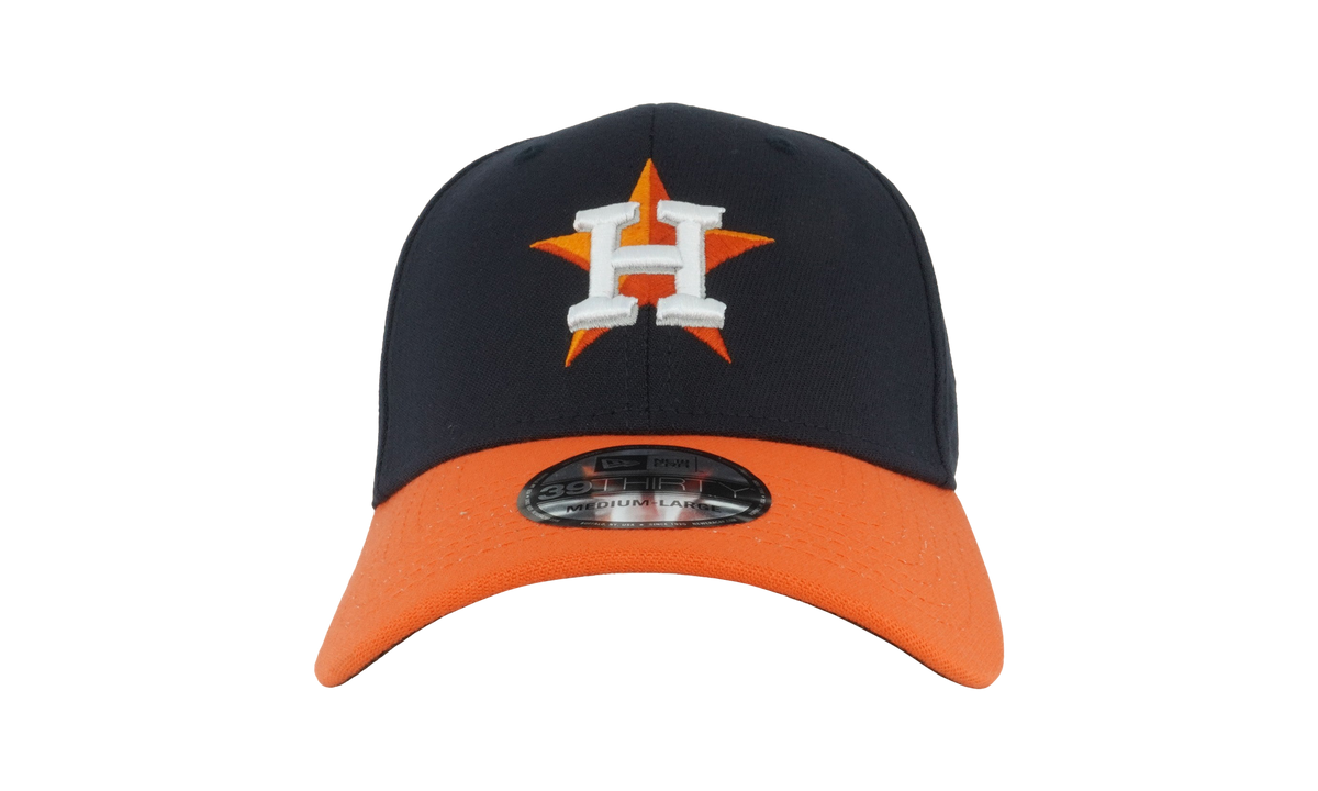 39THIRTY Houston Astros Team Classic Flex Fit Hat Black / Orange - Visor NE584