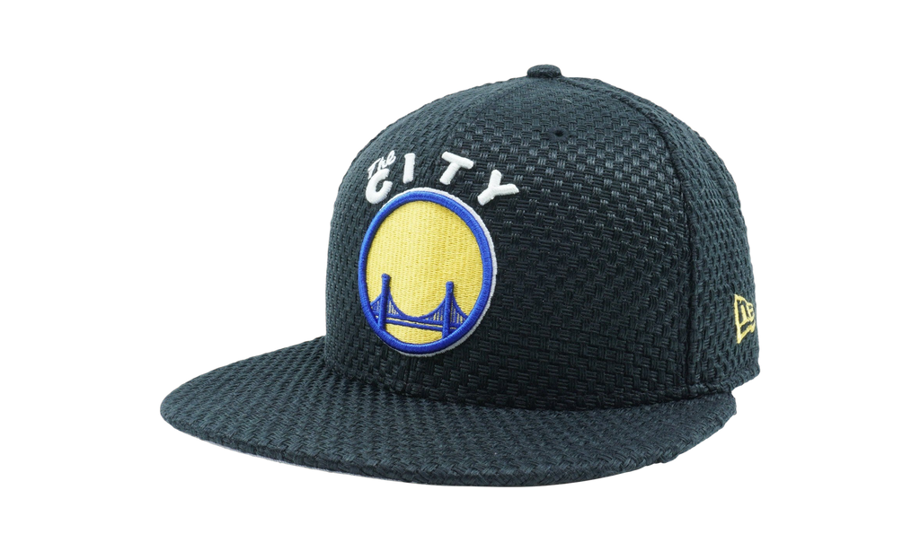 59FIFTY Golden State Warriors 2016 'The City' Street Flow Fitted Hat Black Weave Pattern NE595