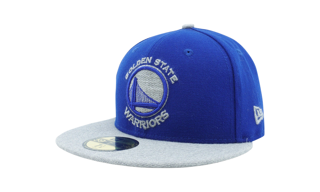 59FIFTY Golden State Warriors Heather Fresh Fitted Hat Royal Blue / Heather Grey - Brim NE1114