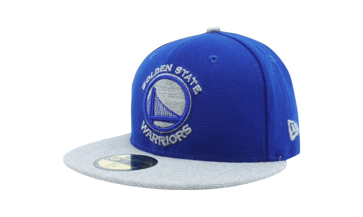 59FIFTY Golden State Warriors Heather Fresh Fitted Hat Royal Blue / Heather Grey - Brim NE1114