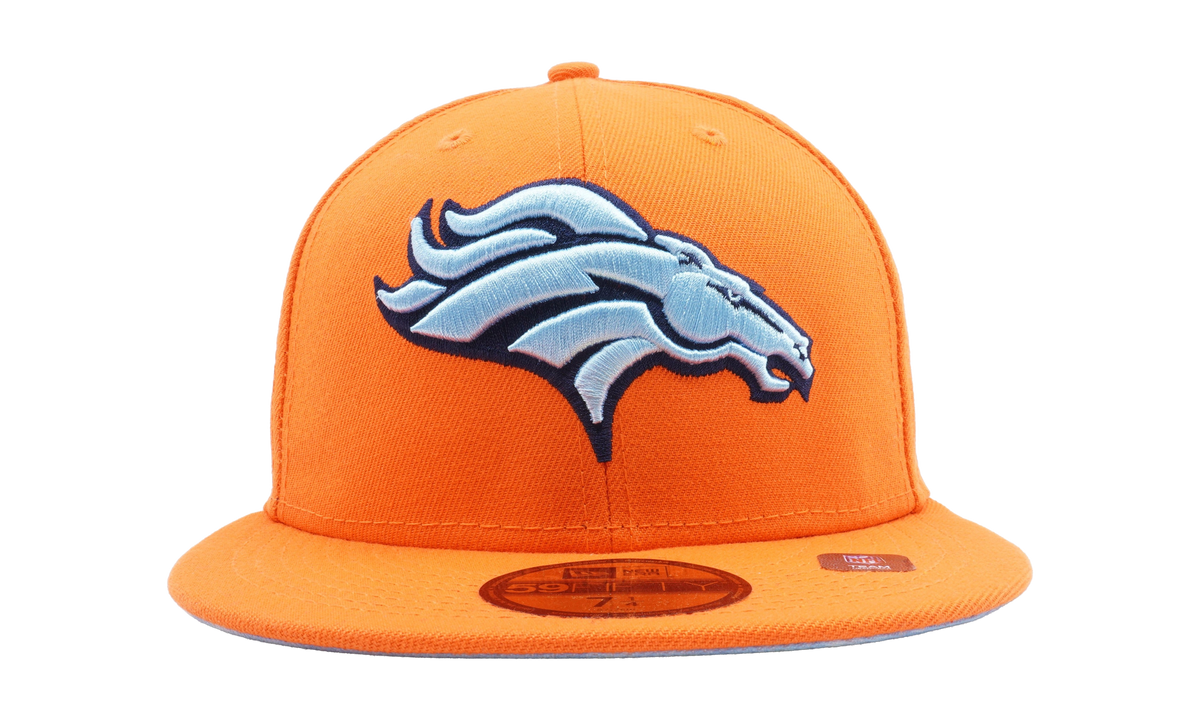 59FIFTY Denver Broncos Cloud Under Fitted Hat Orange / Sky Blue Cloud - Under Brim NE816