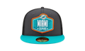 59FIFTY Miami Dolphins 2021 Draft Authentic Fitted Hat Graphite and Black / Teal - Brim NE784
