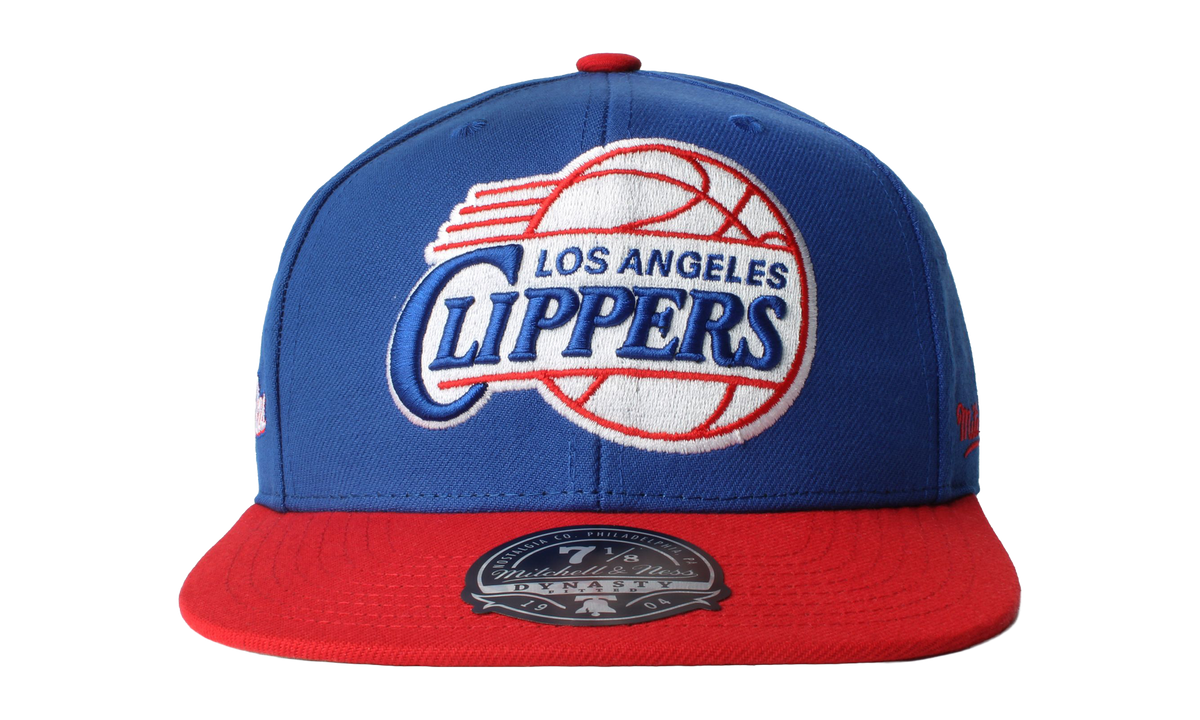 NBA Hardwood Classics Core Side Fitted Cap Los Angeles Clippers - Royal Red 6HSFDX21137 LACRYRD