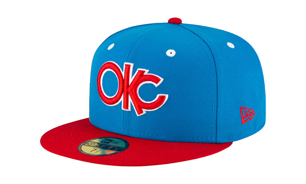 59FIFTY Oklahoma City Dodgers Theme Night Fitted Hat Blue / Red - Brim NE772