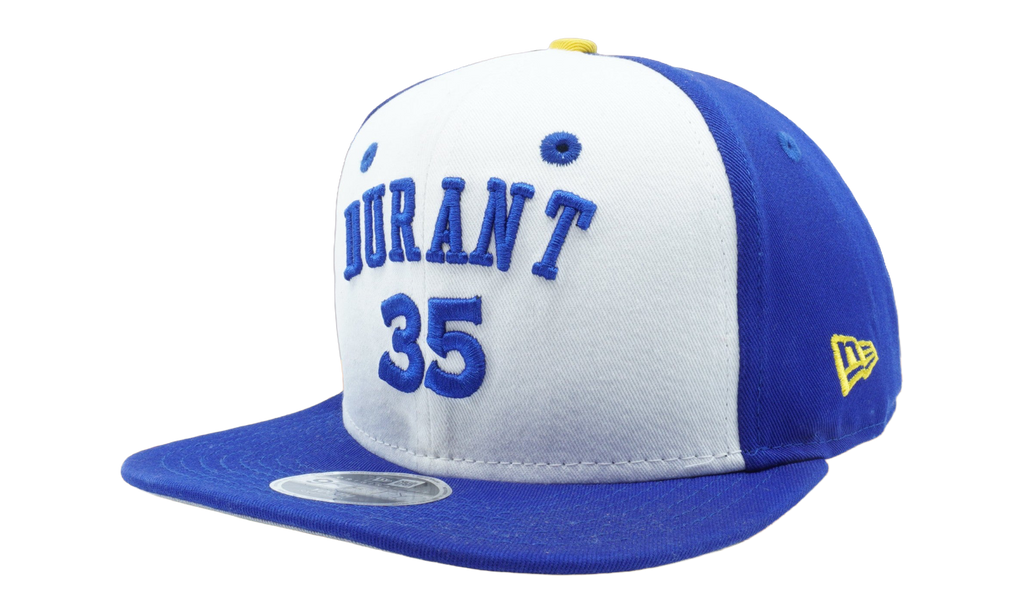 9FIFTY Golden State Warriors Home Durant Snapback Hat Youth White / Blue NE1174
