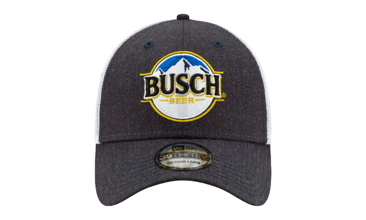 39THIRTY Busch Beer NASCAR Kevin Harvick Flex Fit Hat Black and White NE741