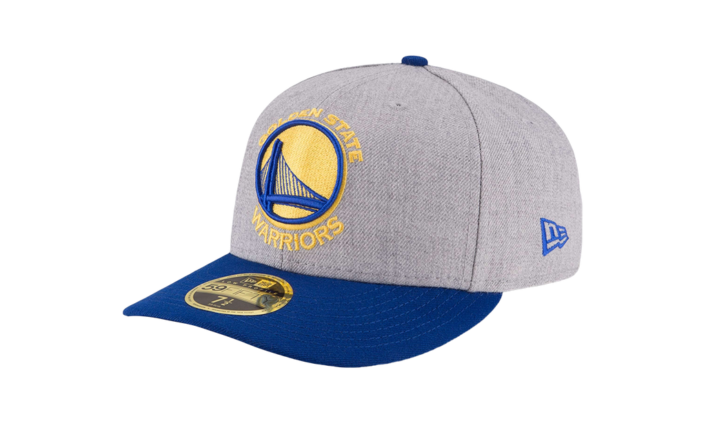 59FIFTY Golden State Warriors Low Profile Authentic Fitted Hat Heather Grey / Royal Blue NE948