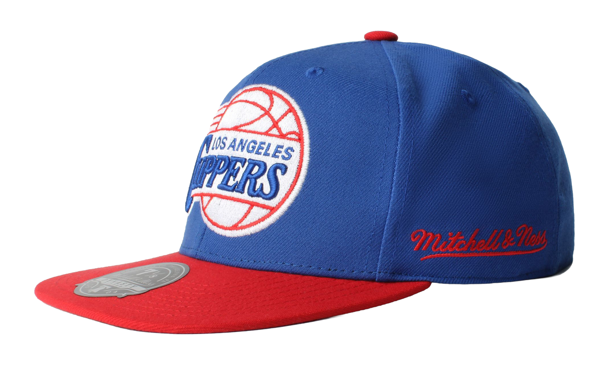 NBA Hardwood Classics Core Side Fitted Cap Los Angeles Clippers - Royal Red 6HSFDX21137 LACRYRD