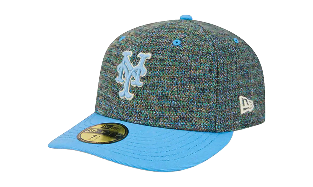 59FIFTY New York Mets Three Looms Fitted Hat Tweedy Cotton Radiant Blue NE530