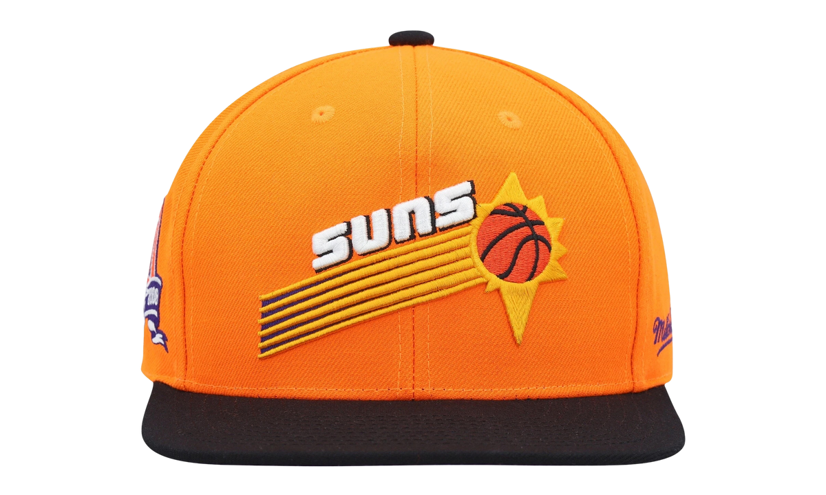 NBA Hardwood Classics Team Side Fitted Cap Phoenix Suns - Orange / Black 6HSFSH21302 PSUORBK