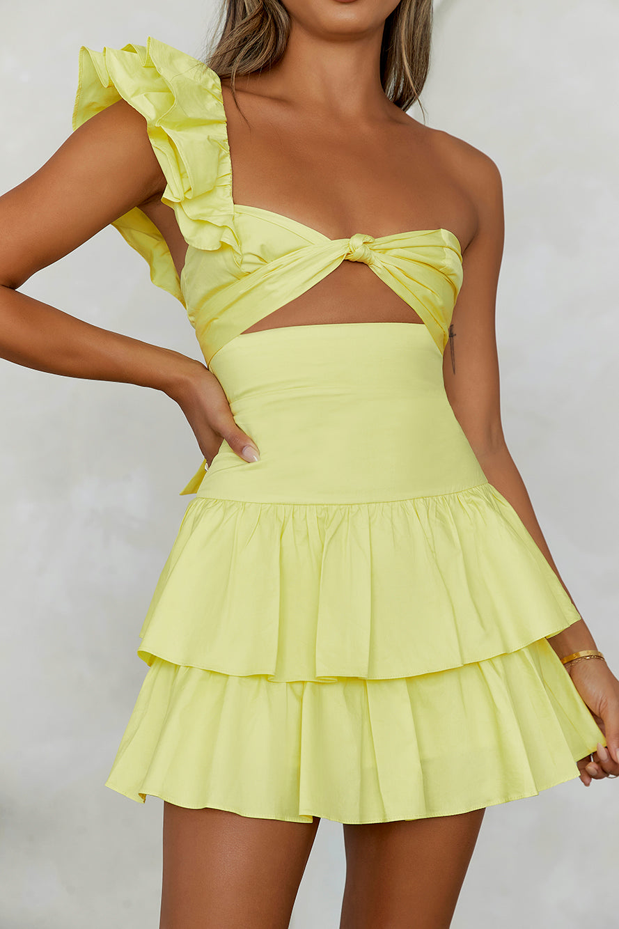 LADIESSTREETX Soleil Cutout Ruffle Mini Dress