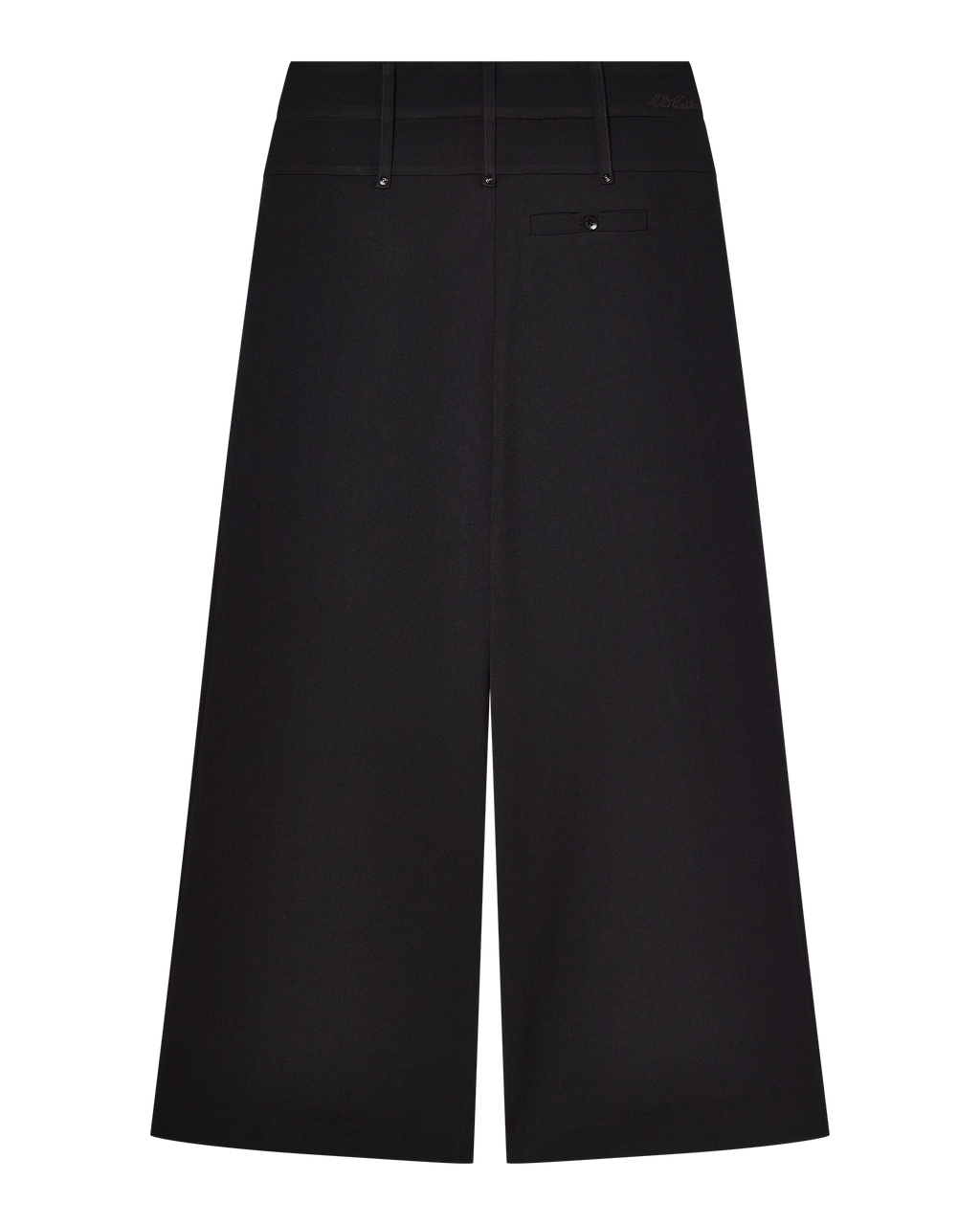 CHARLOTTE WIDE LEG PLEAT PANT - BLACK