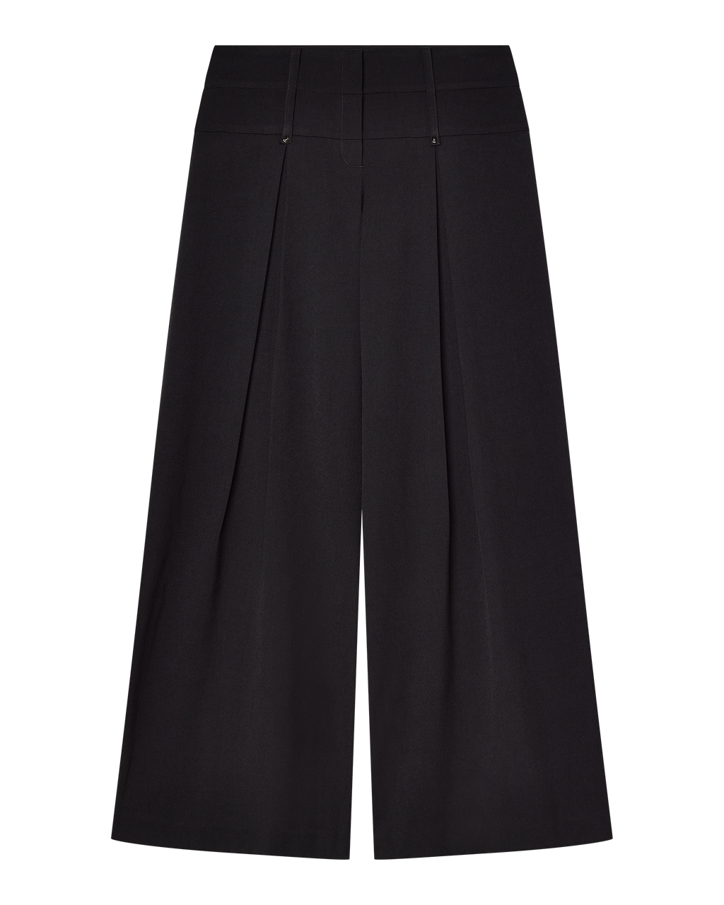 CHARLOTTE WIDE LEG PLEAT PANT - BLACK
