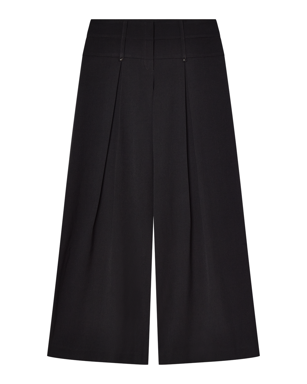 CHARLOTTE WIDE LEG PLEAT PANT - BLACK