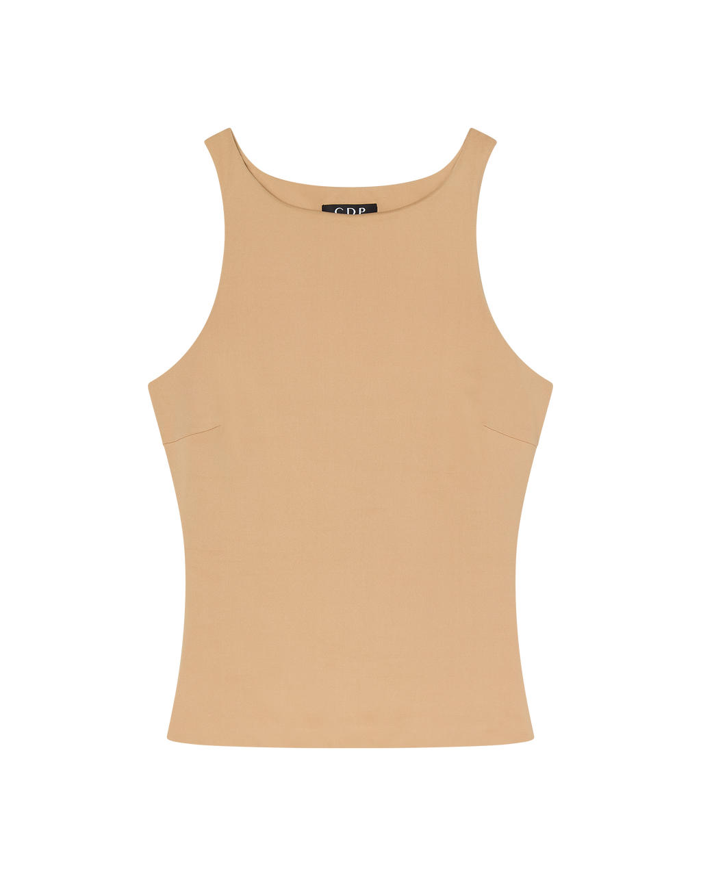 SOPHIE BASIC SLEEVELESS TANK WITH SHELF BRA - TAN