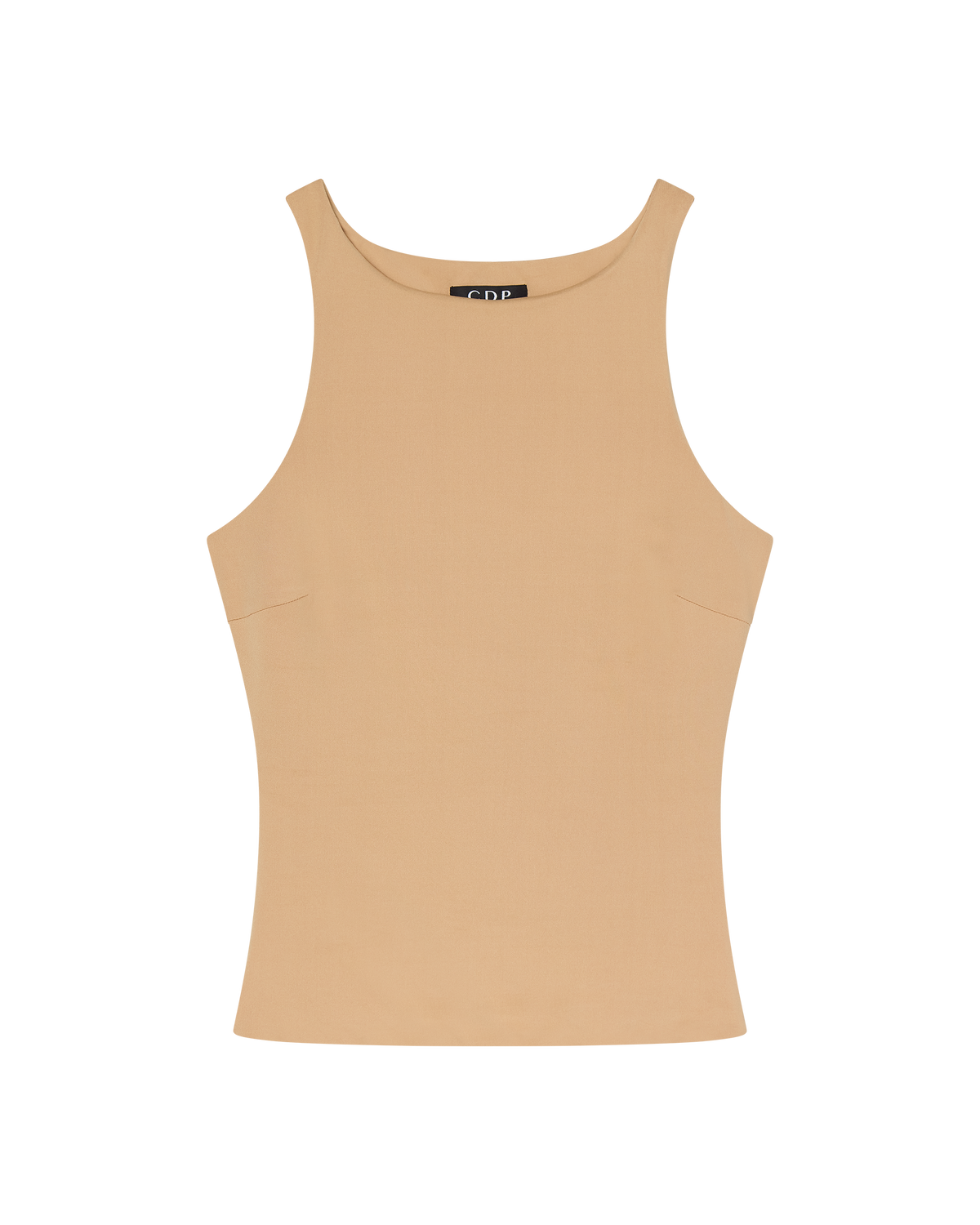 SOPHIE BASIC SLEEVELESS TANK WITH SHELF BRA - TAN