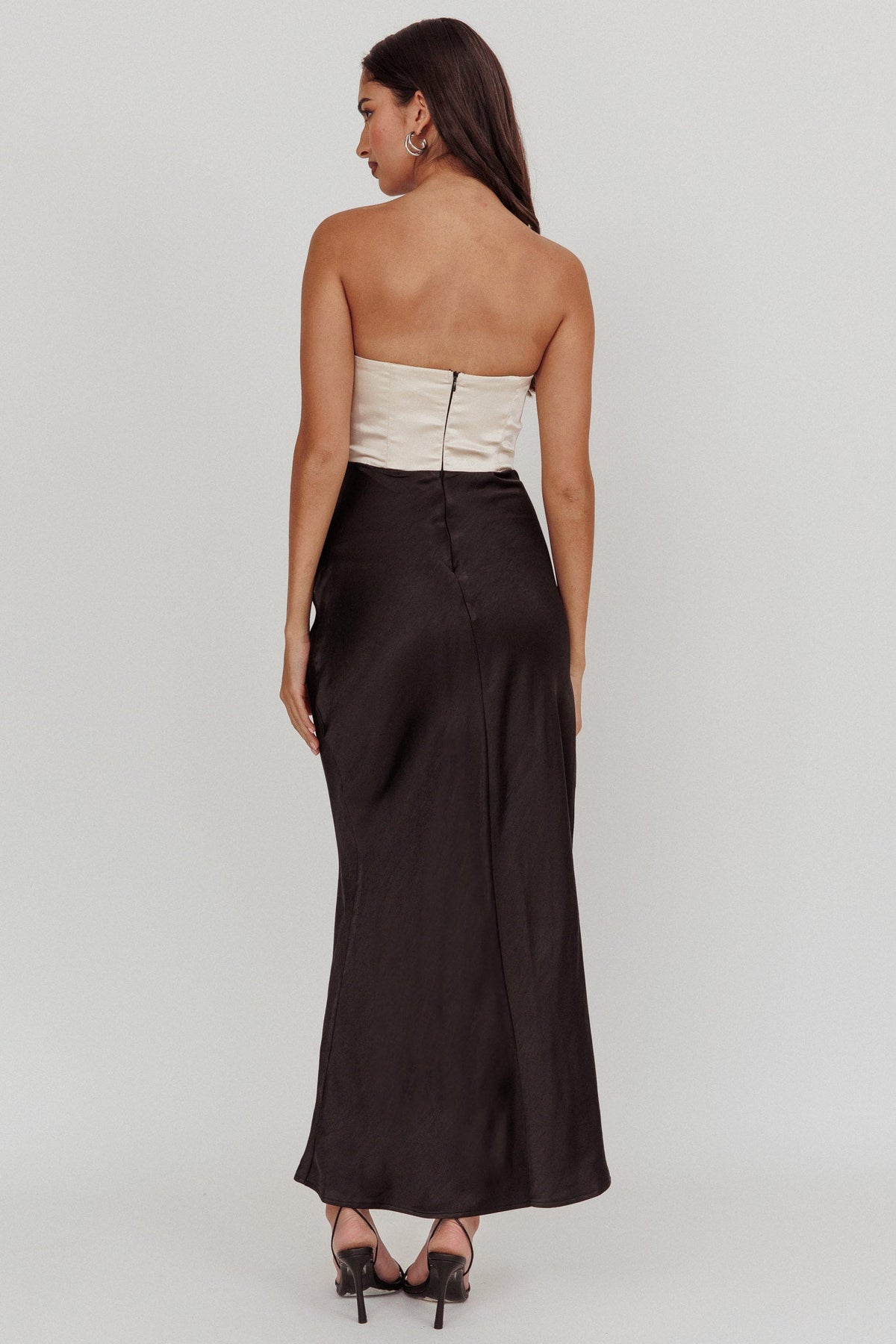 Kamillia Strapless Split Maxi Dress Black