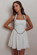 Rune Halterneck Mini Dress White
