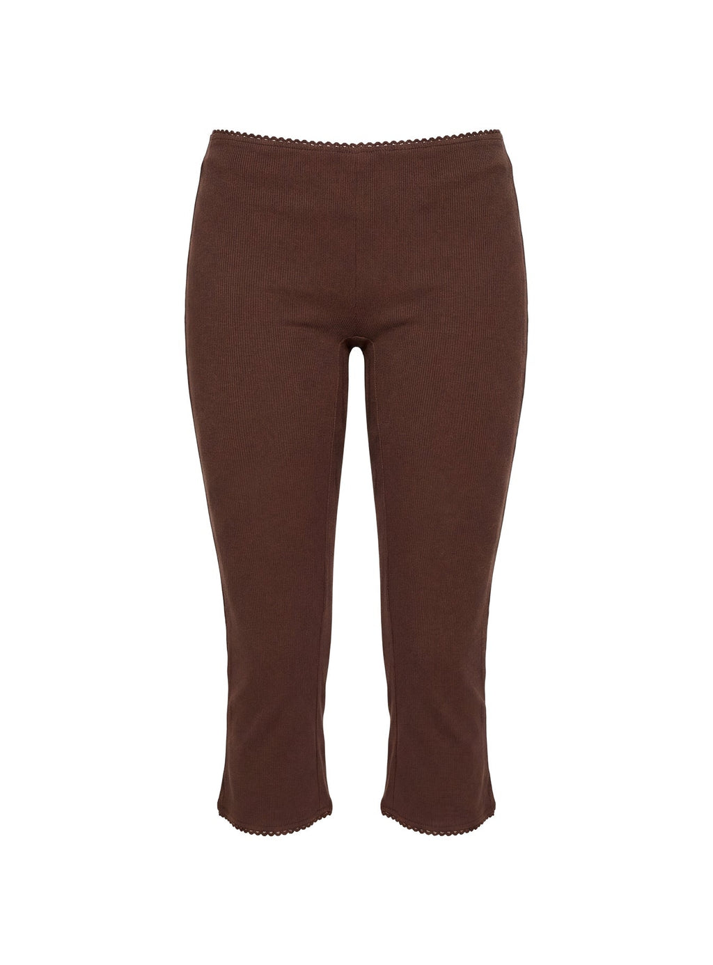 Baseline Rib Capri Pants Chocolate
