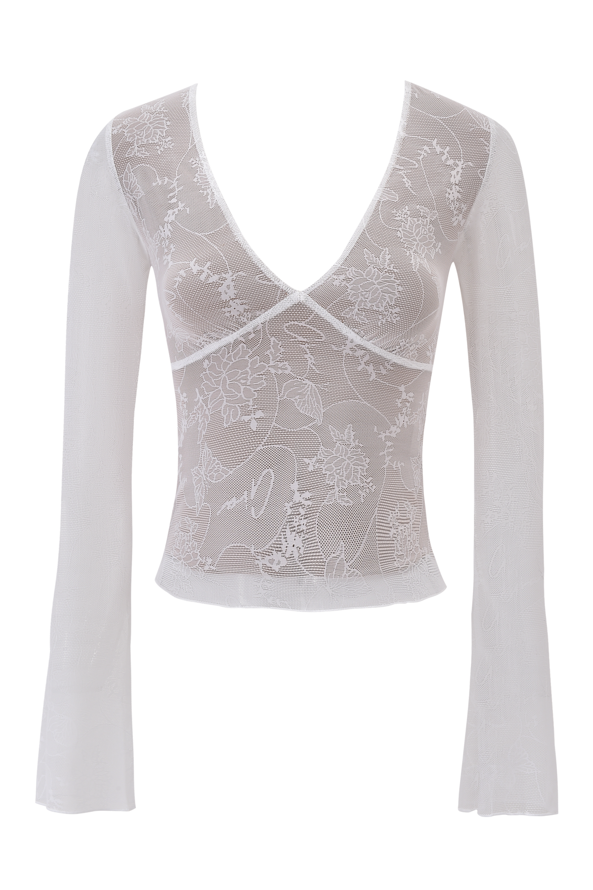 YVETTE TOP - WHITE : BUTTERFLY LACE