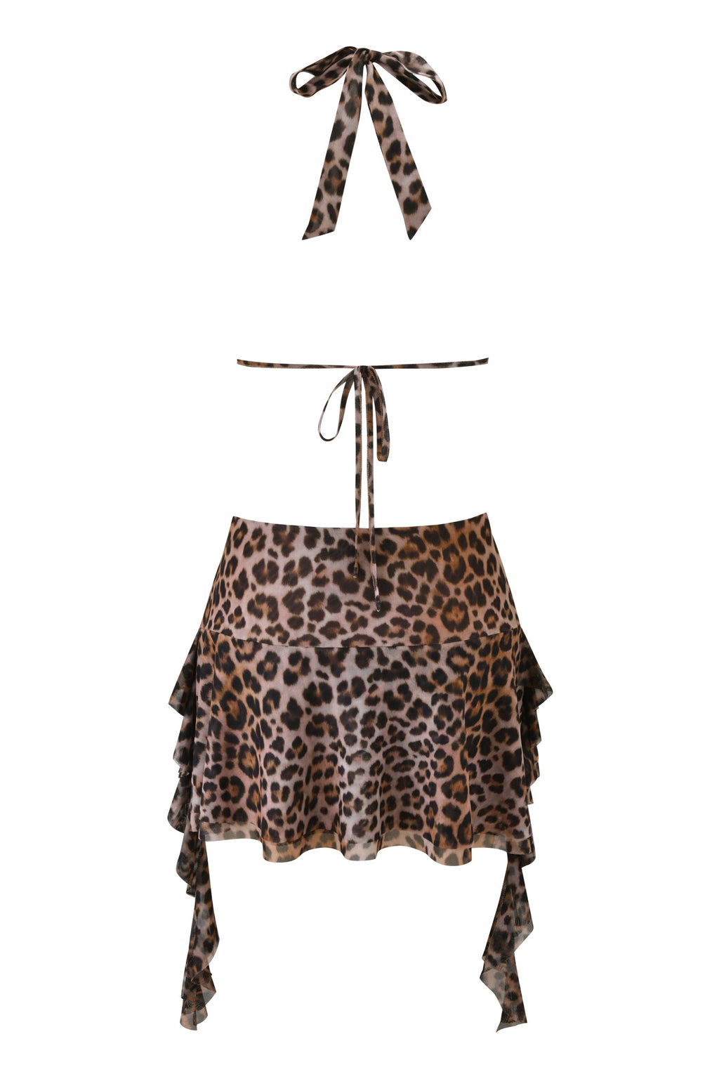 IRISIA MINI DRESS - LEOPARD MESH