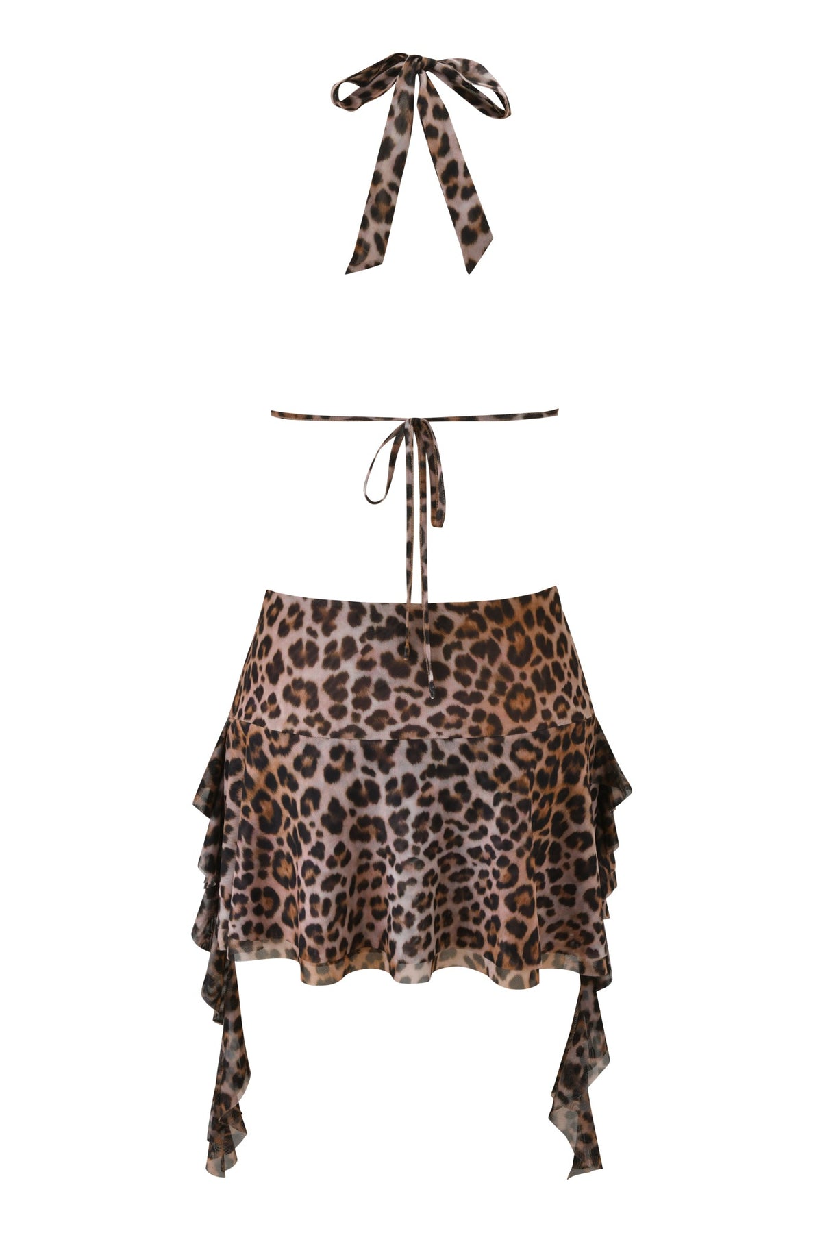IRISIA MINI DRESS - LEOPARD MESH