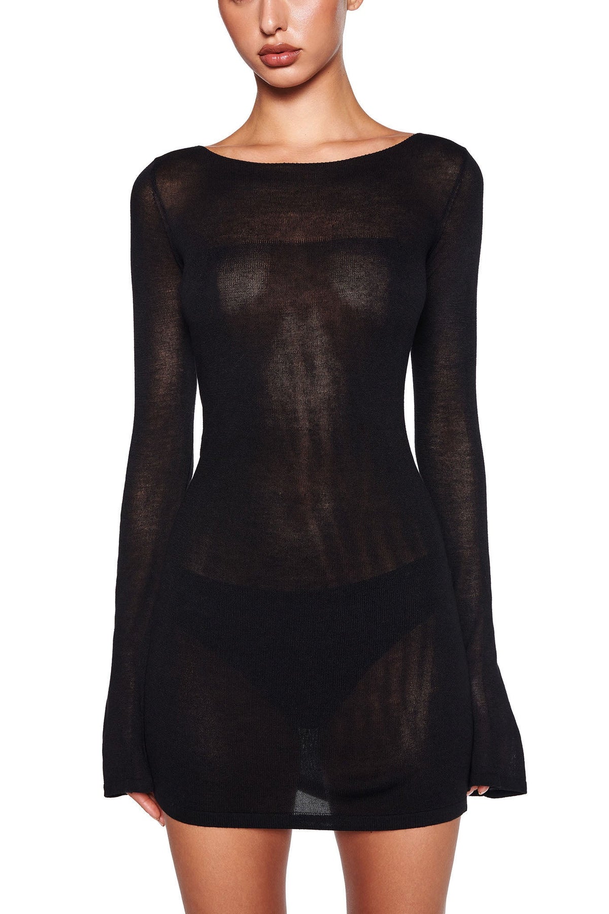 VIOLET KNIT DRESS - BLACK