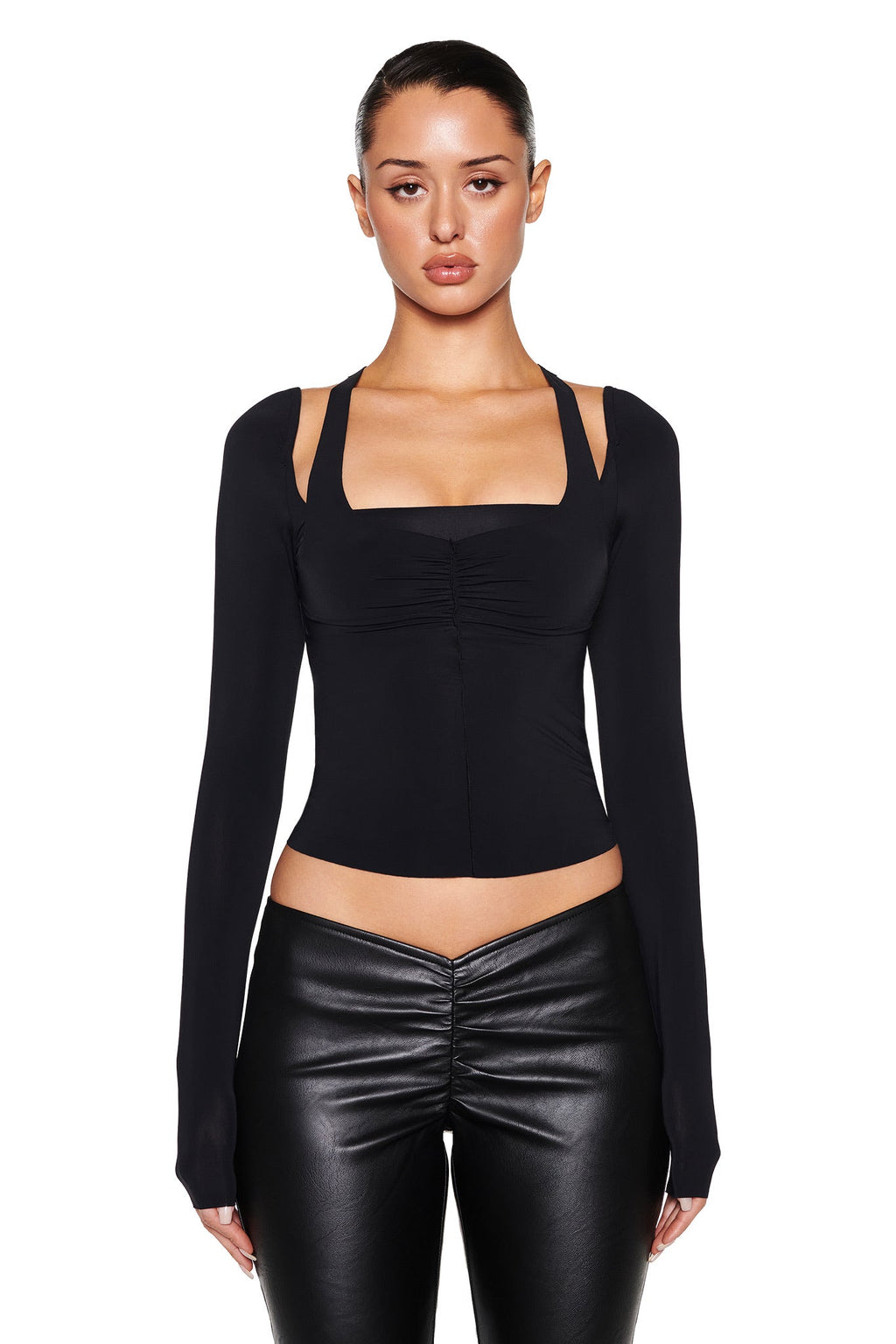 NEAVAH PU PANT - BLACK