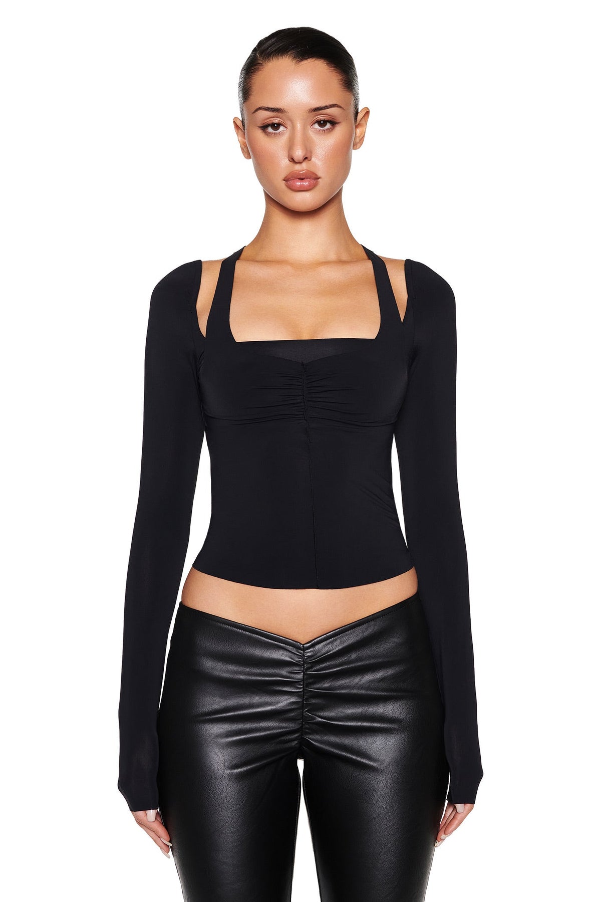 NEAVAH PU PANT - BLACK