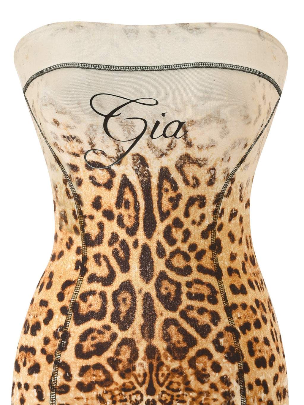 BLARE TUBE MINI DRESS - CREAM FADED PANTHERA