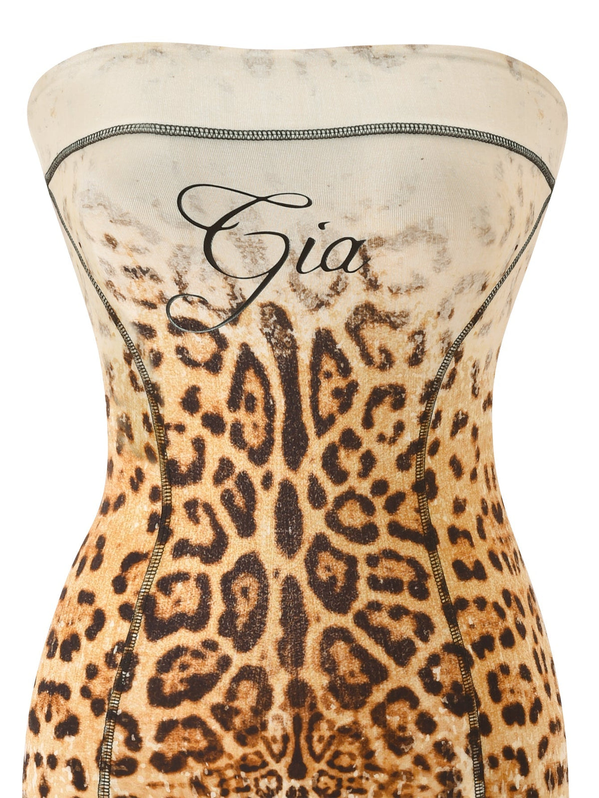 BLARE TUBE MINI DRESS - CREAM FADED PANTHERA