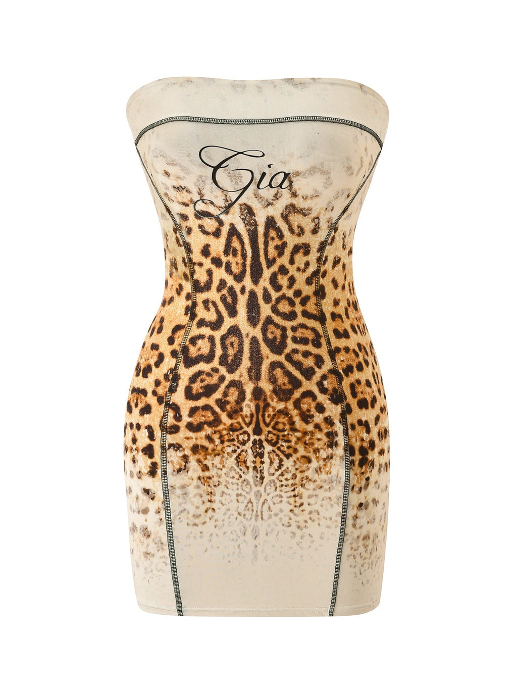 BLARE TUBE MINI DRESS - CREAM FADED PANTHERA